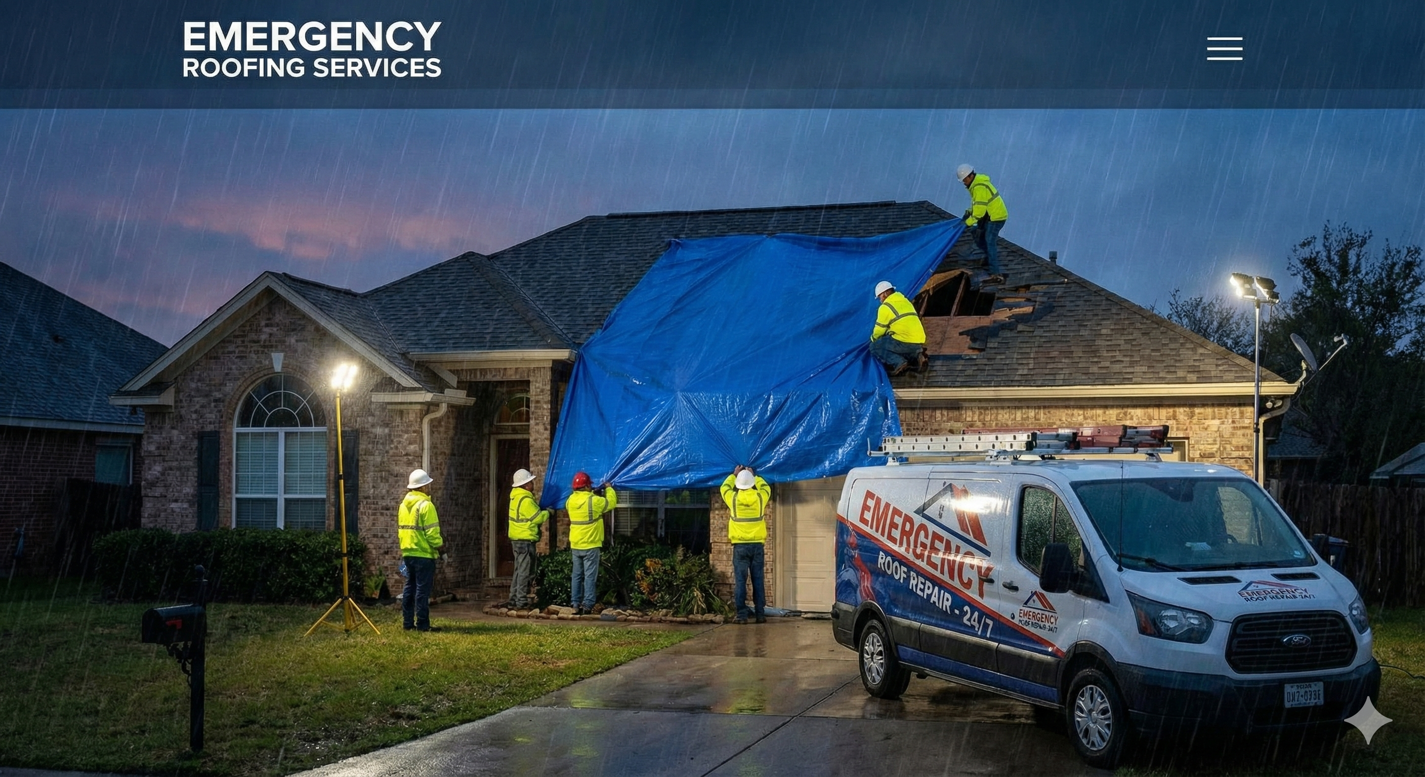 24/7 emergency roofing solutions by Ready Roofing Systems